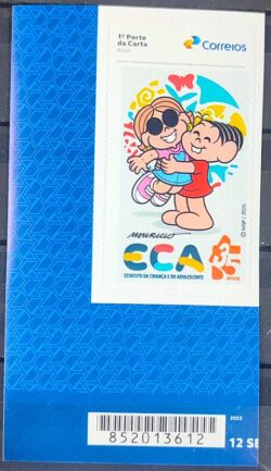 SI 94 Selo Institucional 35 Anos do Estatuto da Crianca Adolescente Mônica Dorinha 2025 Codigo de Barras