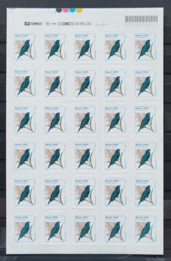 Selo Regular RHM 776 Passaros Urbanos Tiziu 2000 Folha