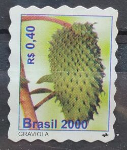 Selo Regular RHM 792 Fruta Graviola Perce em Ondas 2000 2
