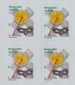 Selo Regular RHM 804 Instrumento Musical Tamborim 2001 Quadra