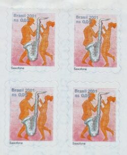 Selo Regular RHM 805 Instrumento Musical Saxofone 2001 Quadra