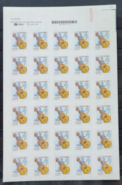 Selo Regular RHM 806 Instrumento Musical Cavaquinho 2001 Folha