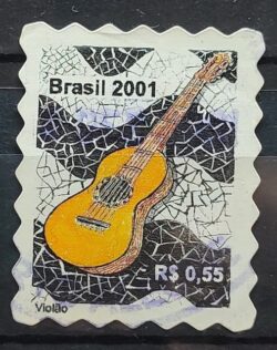 Selo Regular RHM 809 Instrumento Musical Violao 2001 Circulado 3