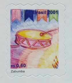 Selo Regular RHM 810 Instrumento Musical Zabumba 2001