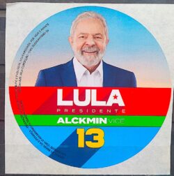 Adesivo Presidente Lula Alckimin Partido dos Trabalhadores 2023