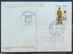 Cartao Postal 1981 Carteiro Brasao CBC SP