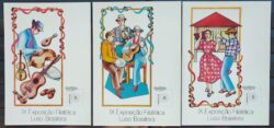 Cartao Postal 1982 Lubrapex Exposicao Filatelica Luso Brasileira Musica