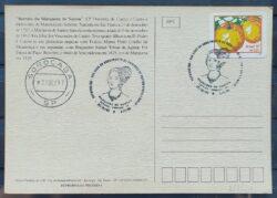 Cartao Postal 1997 Marquesa de Santos Laranja Sorocaba