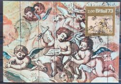 Maximo Postal 1972 Barroco no Brasil Anjos Musica Cartao CBC SP