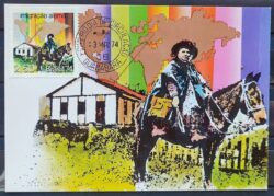 Maximo Postal 1973 Imigracao Alemanha Cavalo Mapa Cartao CBC Guanabara