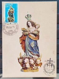 Maximo Postal 1975 Religiao Ano Santo Imaculada Conceicao Cartao CBC MG Campanha