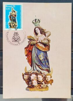 Maximo Postal 1975 Religiao Ano Santo Imaculada Conceicao Cartao CBC RJ