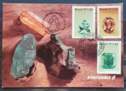 Maximo Postal 1976 Portucale Pedras Preciosas Mineral Cartao CBC MG