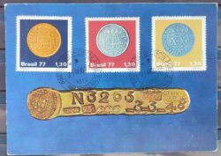 Maximo Postal 1977 Numismatica Moeda Economia Cartao CBC MG