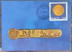 Maximo Postal 1977 Numismatica Moeda Economia Cartao CBC RS