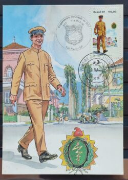 Maximo Postal 1981 Carteiro Brasao Cartao CBC SP