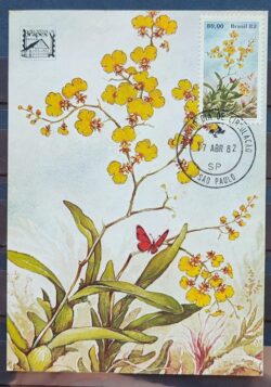 Maximo Postal 1982 Flora Orquidea Postal CBC SP 3