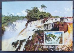 Maximo Postal 1982 Salto das Sete Quedas do Guaira Cachoeira Agua Cartao CBC PR 3