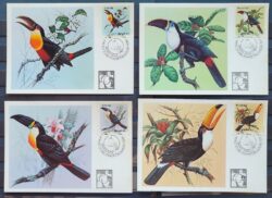 Maximo Postal 1983 Fauna Passaros Tucanos Serie Completa Cartao CBC Suica