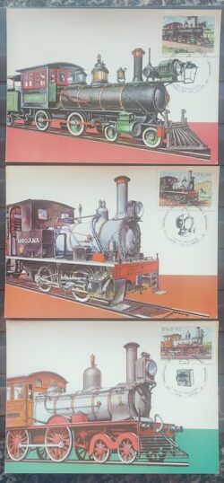 Maximo Postal 1983 Preservacao do Patrimonio Ferroviario Trem Maximo RJ MG SP Serie Completa 2