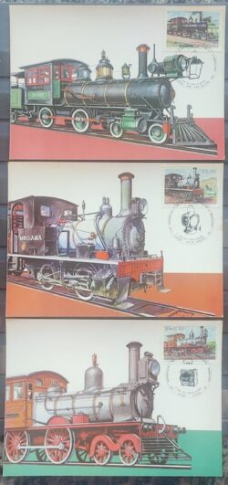 Maximo Postal 1983 Preservacao do Patrimonio Ferroviario Trem Maximo RJ MG SP Serie Completa 3
