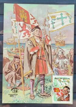 Maximo Postal 1984 Descobrimentos Espanha Bandeira Indio Navio Militar Cristovao Colombo Cartao CBC RJ 2