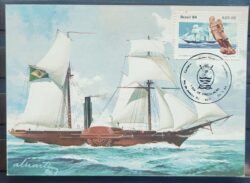 Maximo Postal 1984 Museu Naval Oceanografico Navio Cartao CBC RJ 2