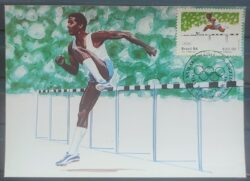 Maximo Postal 1984 Olimpiadas Los Angeles Atletismo 110m Barreriras Maximo SP