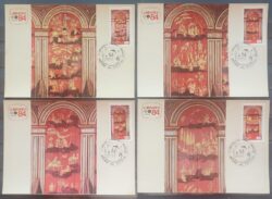 Maximo Postal 1984 Pinturas Chinesas China Arte Lubrapex Cartao CBC MG Serie Completa