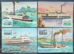 Maximo Postal 1985 Ligacao Maritima e Empresarial Maximo Navio CBC RJ Serie Completa