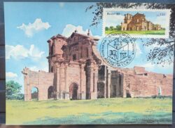 Maximo Postal 1985 Patrimonios da Humanidade Sao Miguel Cartao CBC RS