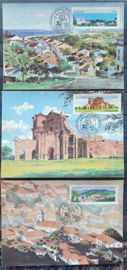 Maximo Postal 1985 Patrimonios da Humanidade Sao Miguel Olinda Ouro Preto Cartao CBC RS