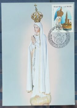 Maximo Postal 1987 Ano Mariano Religiao Fatima Igreja Cartao CBC RJ 2