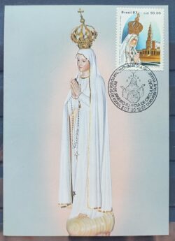 Maximo Postal 1987 Ano Mariano Religiao Fatima Igreja Cartao CBC RJ