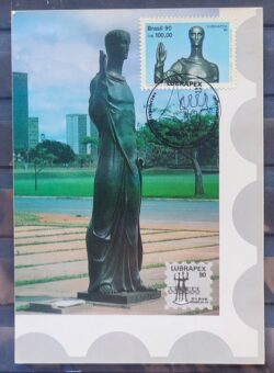 Maximo Postal 1990 Lubrapex Justica Direito Brasilia Cartao CBC DF 3