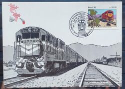 Maximo Postal 1992 Estradas de Ferro Trem Mapa Cartao CBC RJ