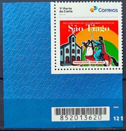 SI 95 Selo Institucional Festa de Sao Tiago Mazagao Velho Amapa Religiao 2025 Codigo de Barras