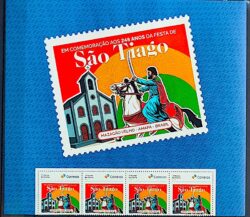 SI 95 Selo Institucional Festa de Sao Tiago Mazagao Velho Amapa Religiao 2025 Porta-Retrato