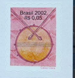 Selo Regular RHM 816 Instrumento Musical Perce em Ondas Caixa Clara 2002