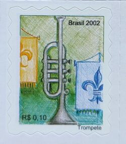 Selo Regular RHM 822 Instrumento Musical Perce em Ondas Trompete 2002