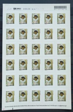 Selo Regular RHM 829 Obra Desaparecida Portinari Negrinha Arte 2004 Folha