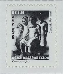 Selo Regular RHM 832 Obra Desaparecida Portinari Composicao Arte 2004