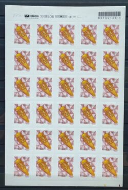 Selo Regular RHM 834 Instrumento Musical Denteacao Fina Atabaque 2005 Follha