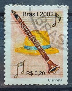Selo Regular RHM 837 Instrumento Musical Denteacao Fina Clarineta 2005 Circulado