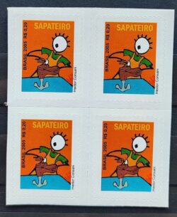 Selo Regular RHM 840 Profissao Sapateiro Trabalho Economia Picote Sem BR 2005 Quadra