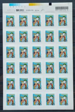 Selo Regular RHM 842 Profissao Pipoqueiro Trabalho Economia Picote Sem BR 2006 Folha