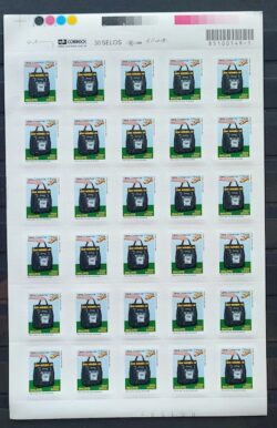 Selo Regular RHM 849 Servico Postal Malote Picote Sem BR 2009 Folha