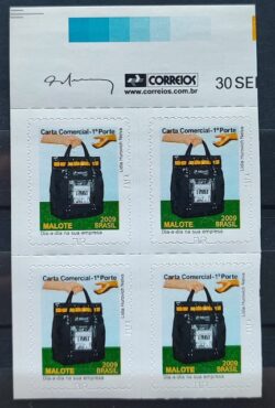 Selo Regular RHM 853 Servico Postal Malote Picote BR 2011 Quadra Vinheta Correios