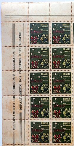 A 54 Selo Aereo Pro Juventude Sobrecarga 1944 10 Selos Com Vinheta