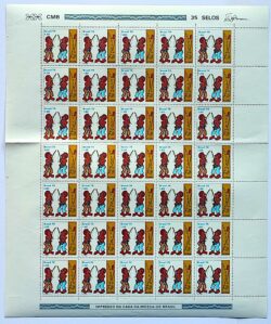 C 1048 Selo Instrumentos Musicais Berimbau Musica 1978 Folha